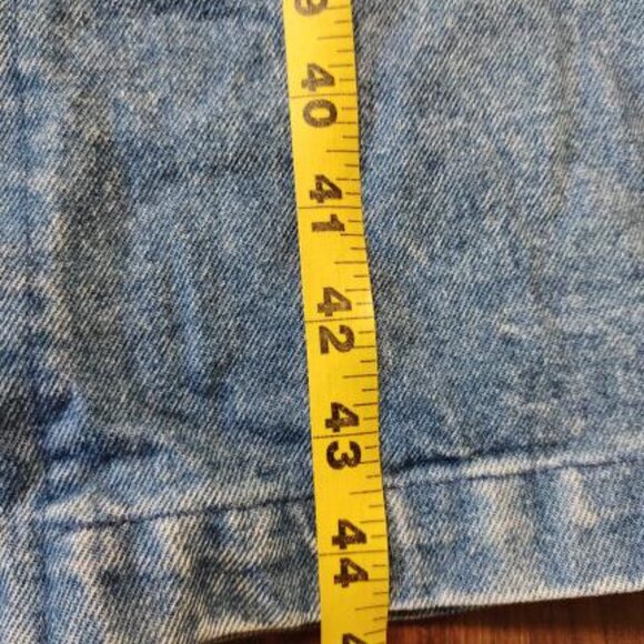 Vintage Daniel Women's Large Denim Jean Jacket Long Full Button Up Pockets 90's - Picture 10 of 12